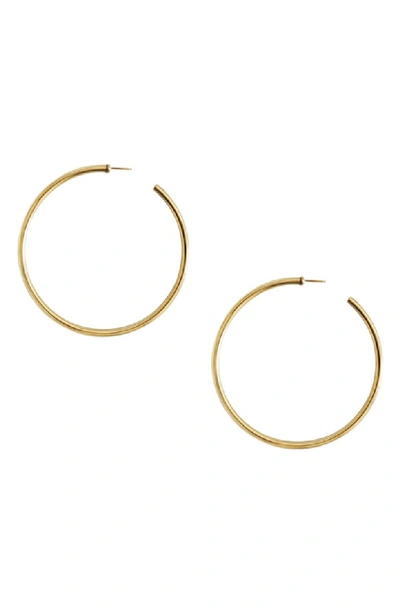 Shop Laura Lombardi Extra-large Classic Hoop Earrings In Brass