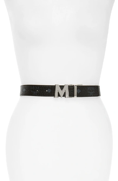 Shop Mcm Reversible Belt In Black