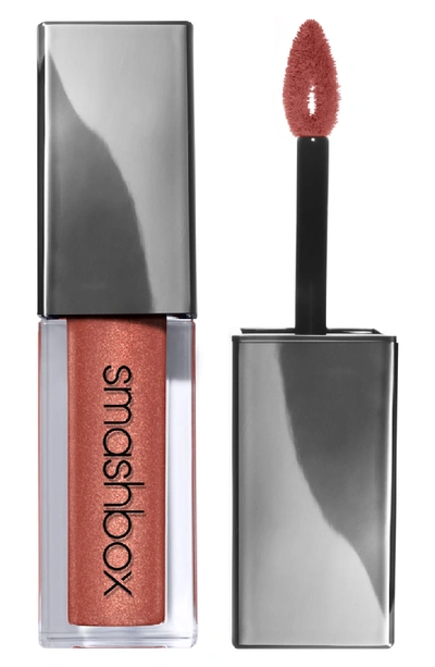 Shop Smashbox Always On Metallic Matte Liquid Lipstick In Rust Fund