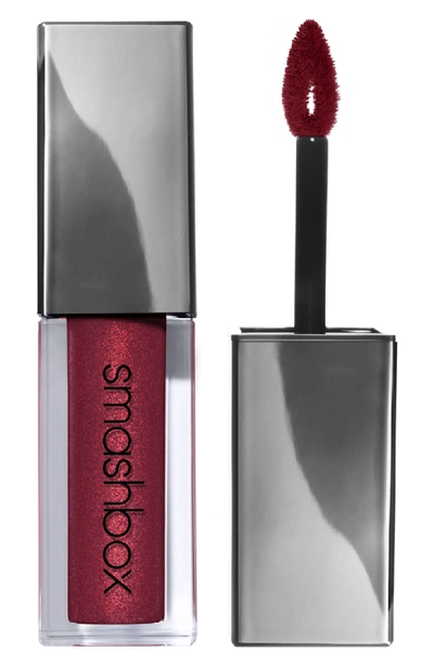 Shop Smashbox Always On Metallic Matte Liquid Lipstick In Vino Noir