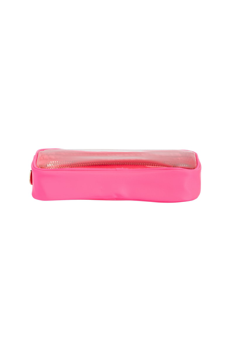 Stoney Clover Lane Classic Clear Small Makeup Bag In Neon Pink ModeSens