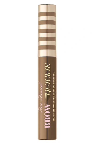 Shop Too Faced Brow Quickie Waterproof Brow Fiber Gel In Universal Taupe