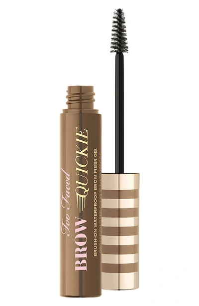 Shop Too Faced Brow Quickie Waterproof Brow Fiber Gel In Universal Taupe