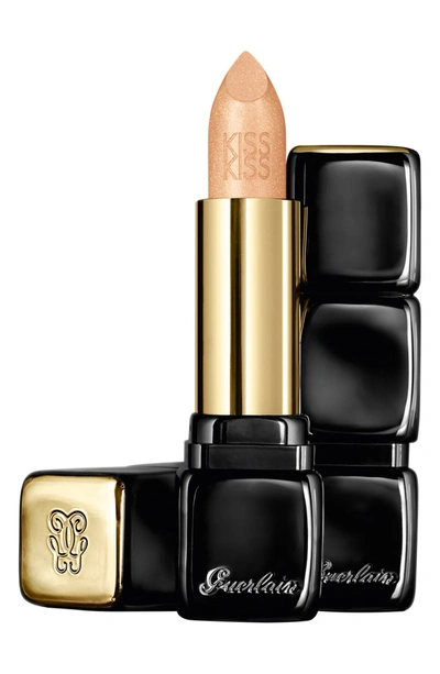 Shop Guerlain Kisskiss Creamy Satin Lipstick In Electric Gold