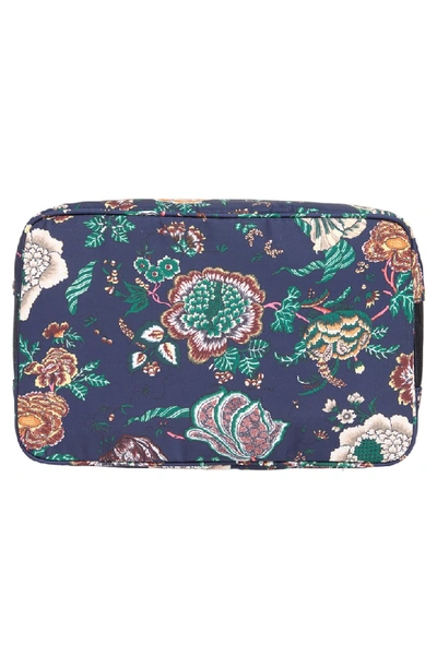 Shop Tory Burch Nylon Cosmetics Case In Navy Small Happy Times