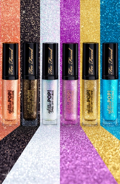 Shop Too Faced Glitter Pop! Peel-off Eyeliner In Lucky Bitch