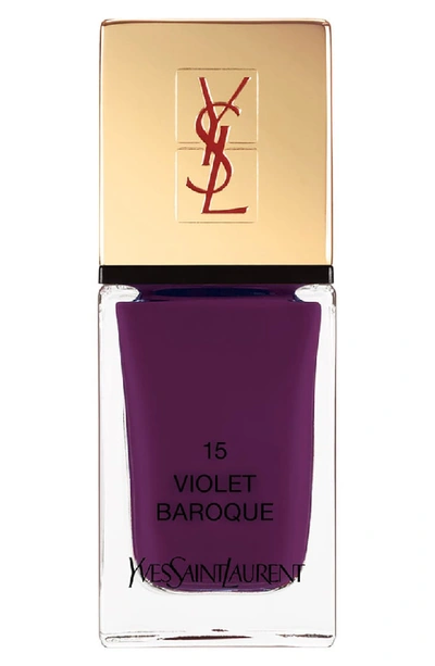 Shop Saint Laurent La Laque Couture Nail Lacquer - 15 Violet Baroque