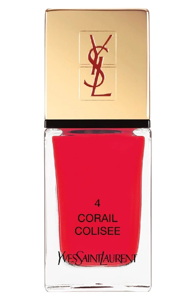 Shop Saint Laurent La Laque Couture Nail Lacquer - 4 Coral Colisee