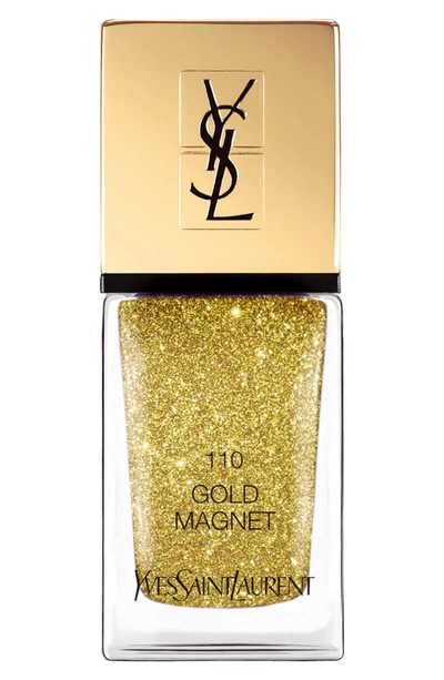Shop Saint Laurent La Laque Couture Nail Lacquer In 110 Gold Magnet
