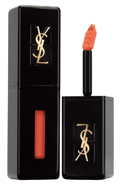 Shop Saint Laurent Vinyl Cream Lip Stain In 408 Coral Neo-pop