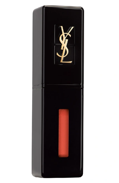 Shop Saint Laurent Vinyl Cream Lip Stain In 408 Coral Neo-pop