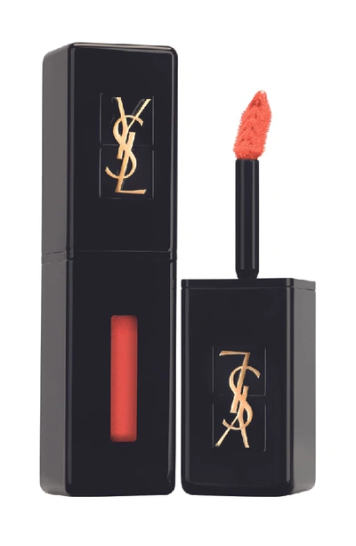 Shop Saint Laurent Vinyl Cream Lip Stain In 408 Coral Neo-pop