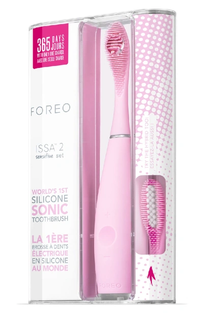 Shop Foreo Issa(tm) 2 Sensitive Sonic Toothbrush Kit In Pearl Pink (sensitive)