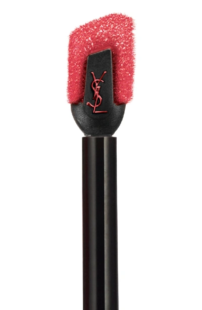 Shop Saint Laurent Tatouage Couture Metallics Liquid Lipstick In 101 Chrome Red Clash