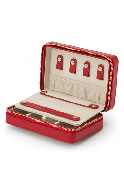 Shop Wolf Palermo Zip Jewelry Case In Red