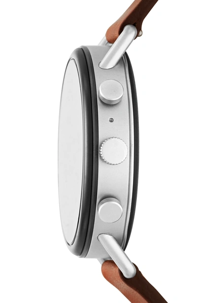 Shop Skagen Falster 2 Touchscreen Strap Smart Watch, 40mm In Brown/ Black/ Silver