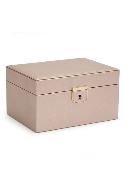 Shop Wolf Palermo Small Jewelry Box - Metallic In Rose Gold