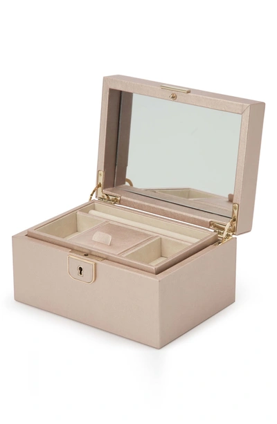 Shop Wolf Palermo Small Jewelry Box - Metallic In Rose Gold