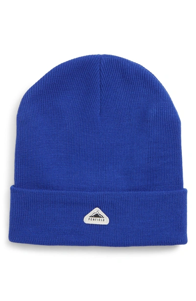 Shop Penfield Classic Beanie Hat - Blue In Royal Blue