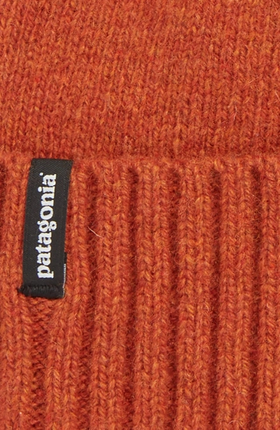 Shop Patagonia Brodeo Wool Stocking Cap - Orange In Copper Ore