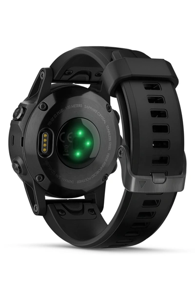 Shop Garmin Fenix 5s Plus Sapphire Premium Multisport Gps Watch, 42mm In Black