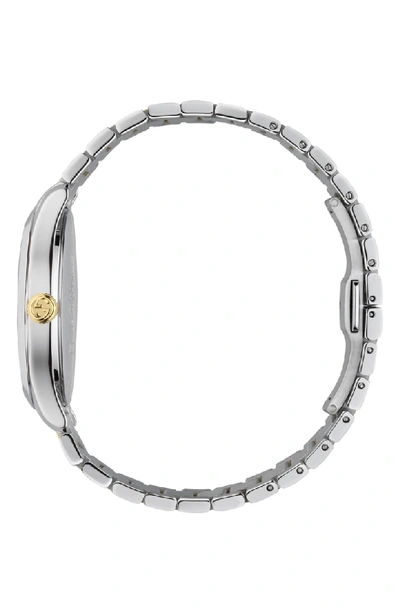 Shop Gucci G-timeless Bracelet Watch, 38mm In Silver/ Gold