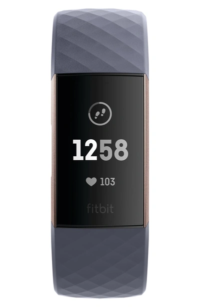 Shop Fitbit Charge 3 Wireless Activity & Heart Rate Tracker In Blue Grey