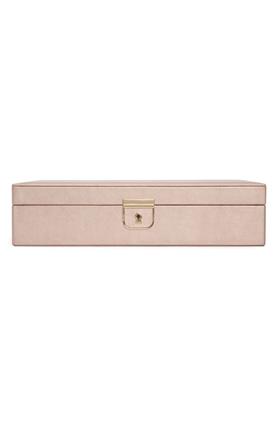 Shop Wolf Palermo Medium Jewelry Box - Metallic In Rose Gold