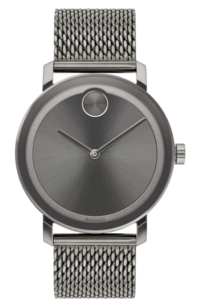 Shop Movado Bold Evolution Mesh Bracelet Watch, 40mm In Grey