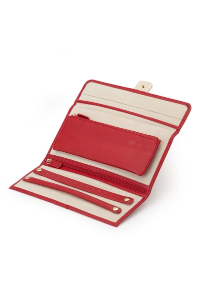 Wolf Palermo Red Jewelry Roll 213472 In Red