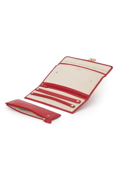Wolf Palermo Red Jewelry Roll 213472 In Red