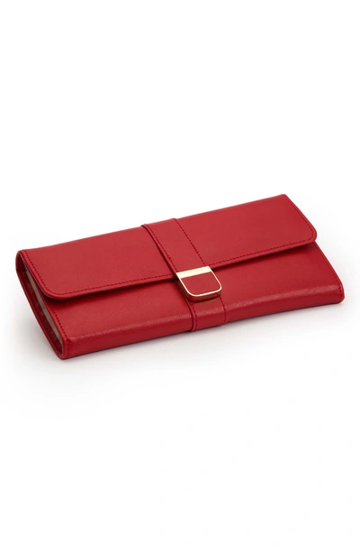 Wolf Palermo Red Jewelry Roll 213472 In Red