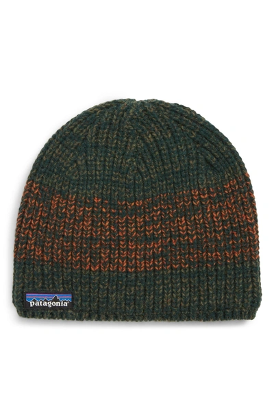 Shop Patagonia Speedway Wool Blend Beanie In Micro Green