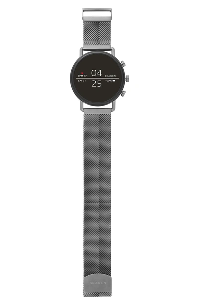 Shop Skagen Falster 2 Touchscreen Mesh Strap Smart Watch, 40mm In Gunmetal