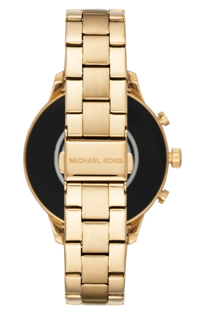 Shop Michael Kors Michael  Access Runway Smart Bracelet Watch, 41mm In Gold