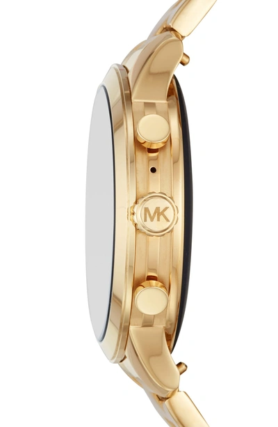 Shop Michael Kors Michael  Access Runway Smart Bracelet Watch, 41mm In Gold
