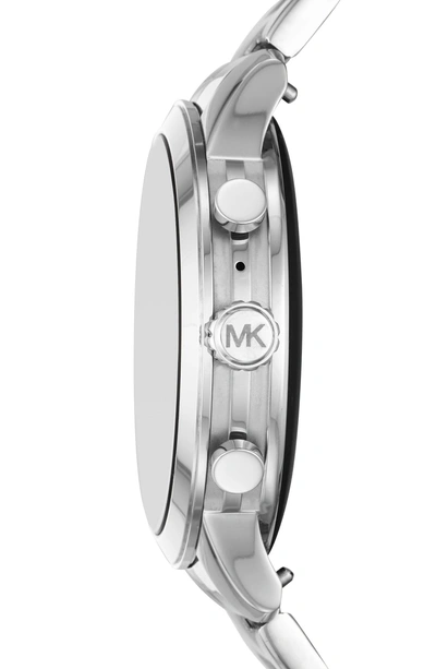 Shop Michael Kors Access Runway Smart Bracelet Watch, 41mm In Silver