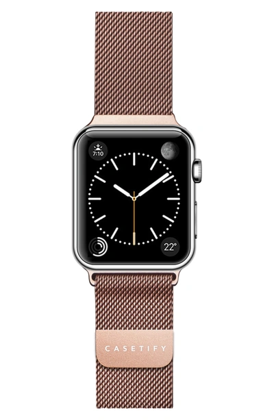 Shop Casetify Stainless Steel Mesh Apple Watch Strap In Gold