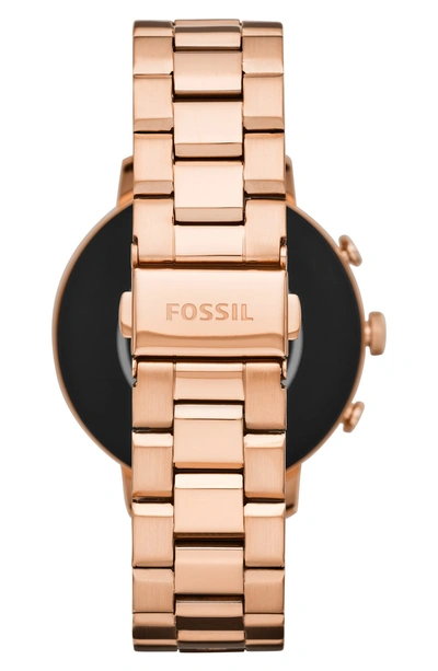 Shop Fossil Q Venture Hr Bracelet Watch, 40mm In Rose Gold