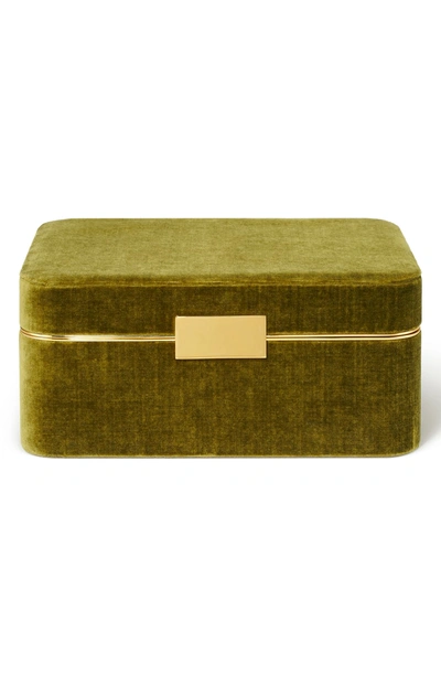 Shop Aerin Beauvais Velvet Jewelry Box - Green In Moss