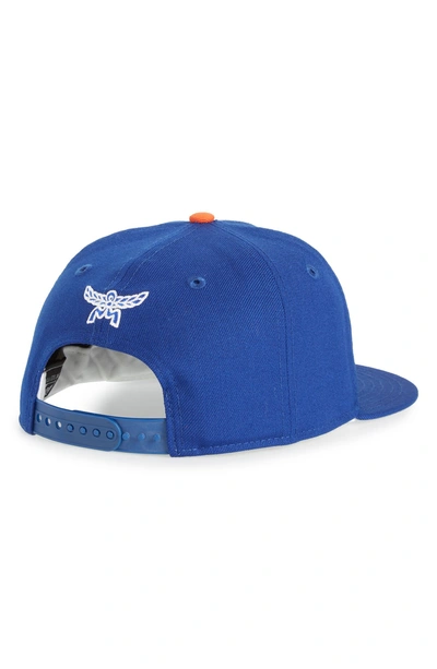 Shop New Era X Mcm 59fifty Retro Crown Baseball Cap - Blue In Light Royal