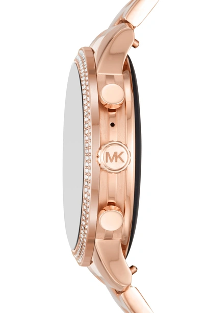 Shop Michael Kors Michael  Access Runway Smart Bracelet Watch, 41mm In Rose Gold