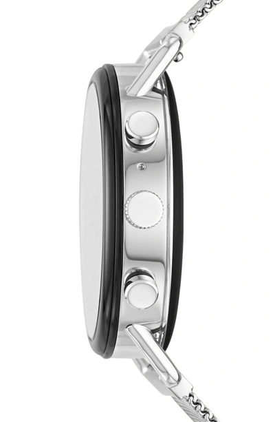 Shop Skagen Falster 2 Touchscreen Mesh Strap Smart Watch, 40mm In Silver/ Black