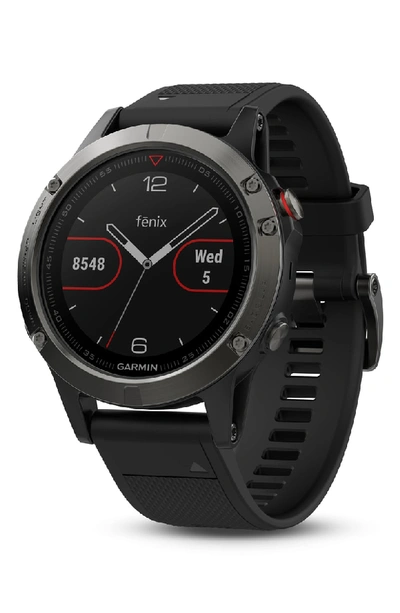 Shop Garmin Fenix 5 Premium Multisport Gps Watch, 47mm In Black/ Slate Gray