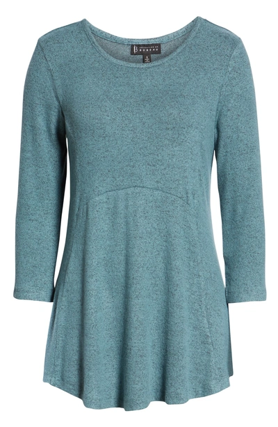 Shop Bobeau Brushed Babydoll Tunic In Frosted Teal