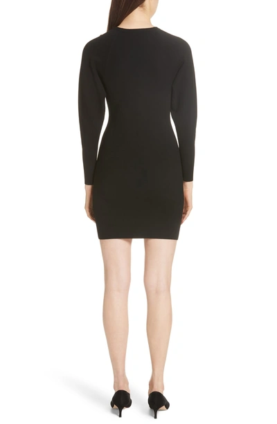 Shop A.l.c Rhea Button Front Sweater Dress In Black