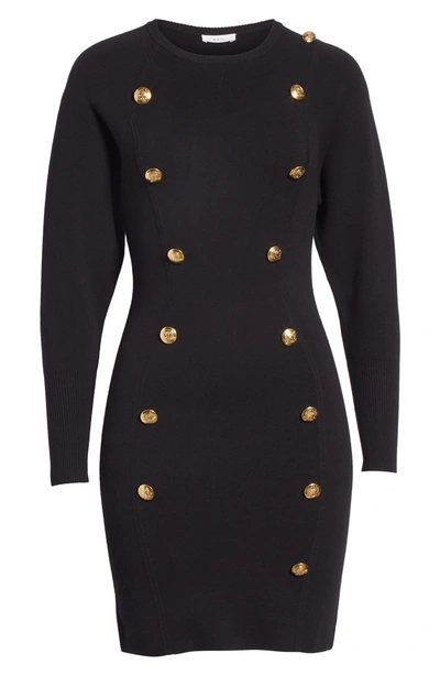 Shop A.l.c Rhea Button Front Sweater Dress In Black