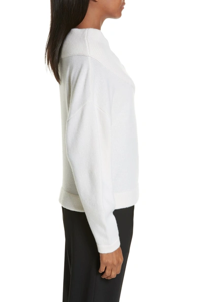 Shop Ji Oh Crop Wool & Cashmere Sweater In Cream