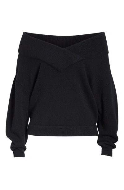 Shop Ji Oh Crop Wool & Cashmere Sweater In Black