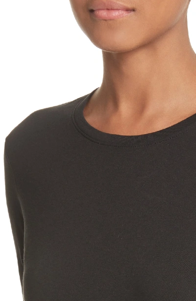 Shop Adam Lippes Long Sleeve Crewneck T-shirt In Black